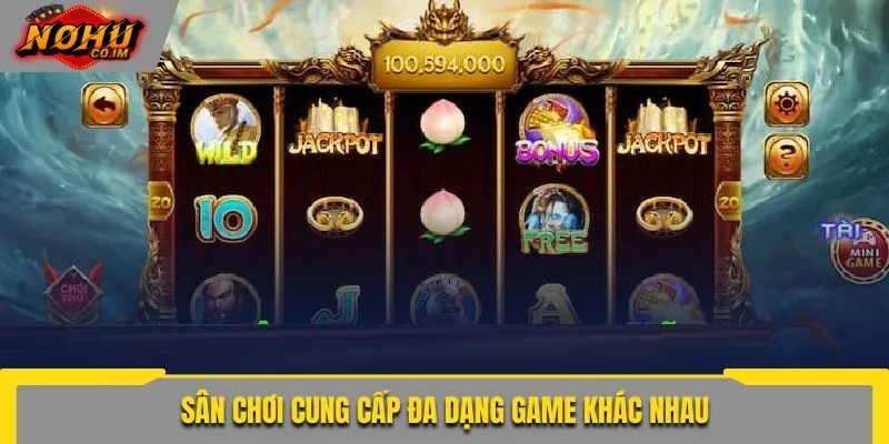 Sân chơi cung cấp đa dạng game khác nhau